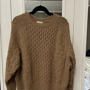 Universal Thread Tan Cable Knit Sweater